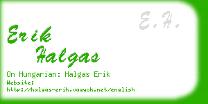 erik halgas business card